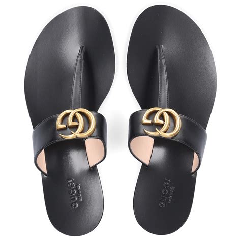 gucci black thong sandals|Designer Flip Flops for Women .